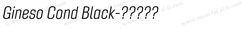 Gineso Cond Black字体转换